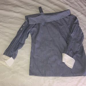 Blue and white “boater” blouse